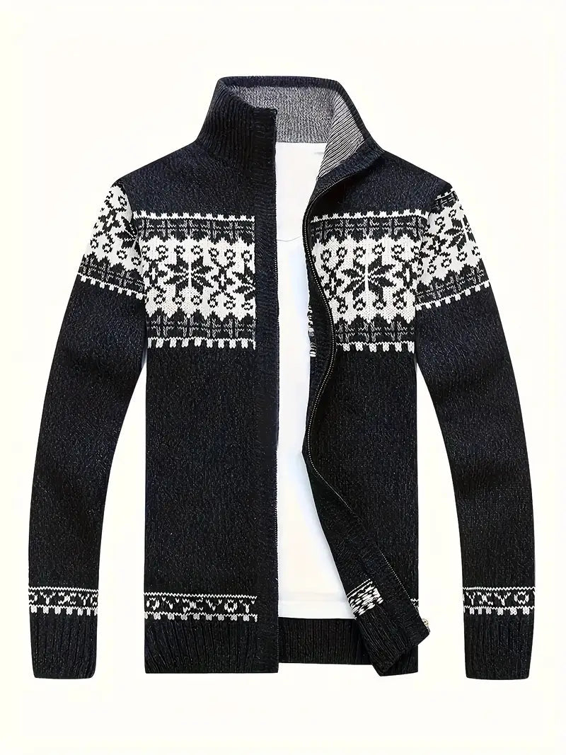 Cardigan pour homme chaud hiver fermeture éclair