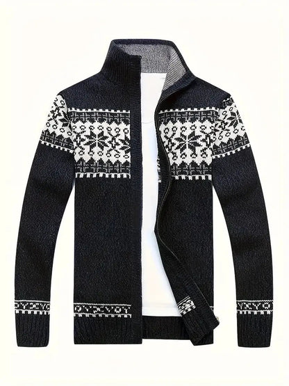 Cardigan pour homme chaud hiver fermeture éclair
