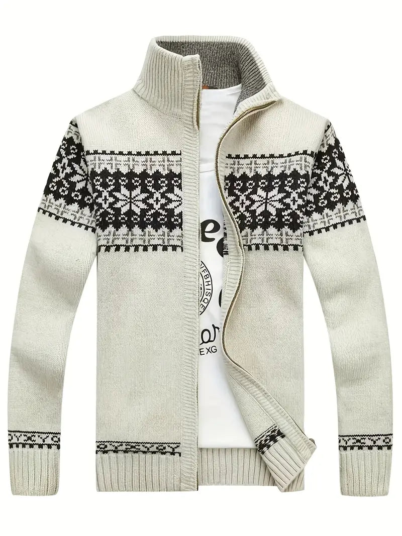Cardigan pour homme chaud hiver fermeture éclair