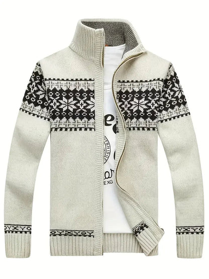 Cardigan pour homme chaud hiver fermeture éclair