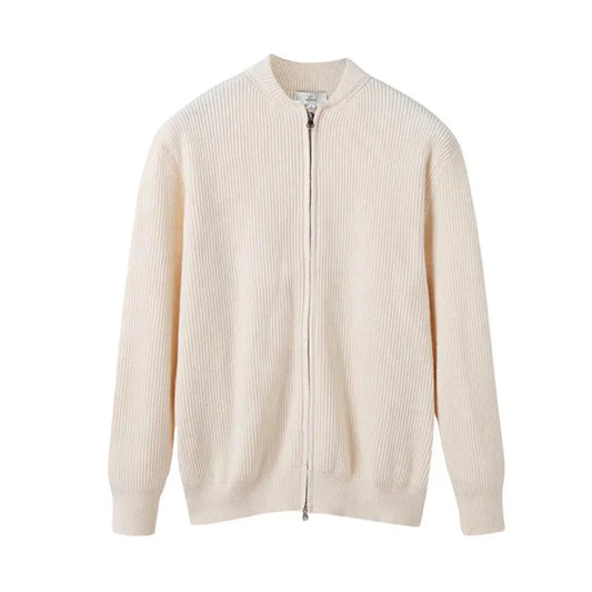 Herren Strickjacke Weich Langarm Reißverschluss - IdealeKleiden
