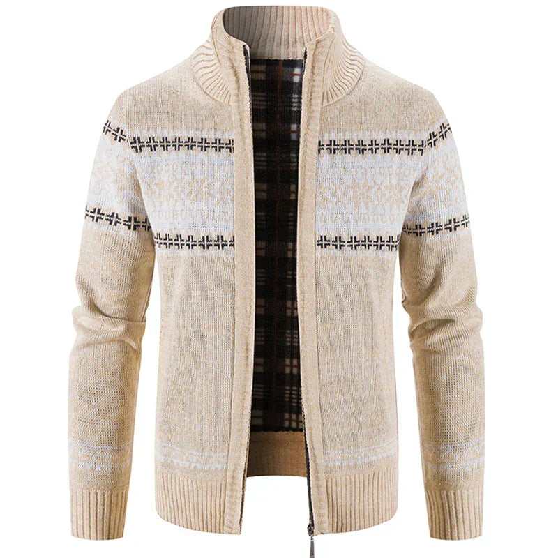 Gilet en tricot chaud zippé pour homme