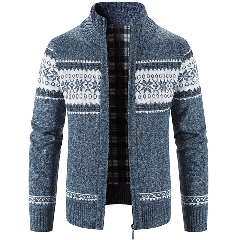 Gilet en tricot chaud zippé pour homme