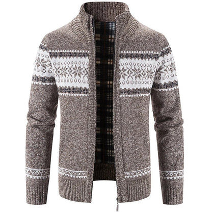 Gilet en tricot chaud zippé pour homme