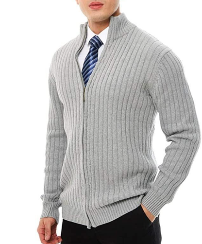 Gilet en maille zippé chaud pour homme