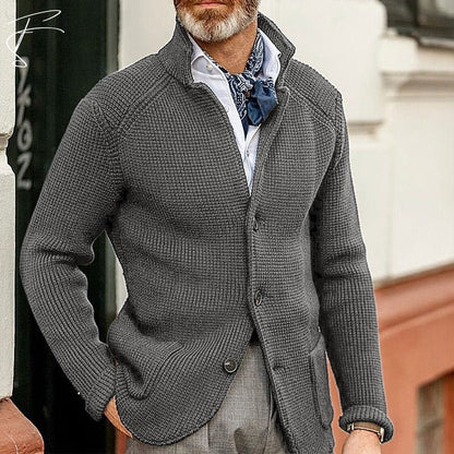 Cardigan pour homme en grosse maille avec poches