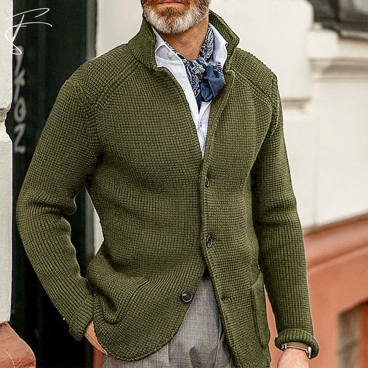 Cardigan pour homme en grosse maille avec poches