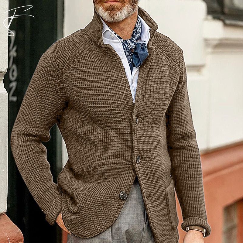 Cardigan pour homme en grosse maille avec poches