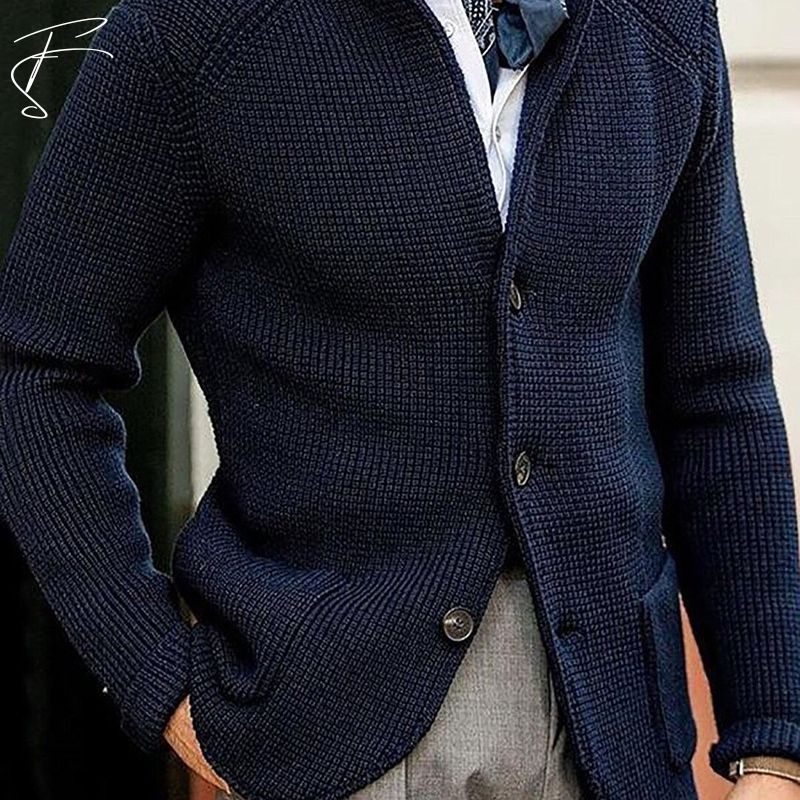 Cardigan pour homme en grosse maille avec poches