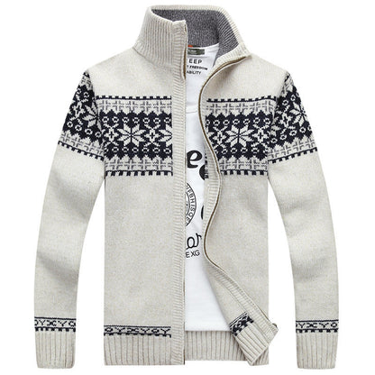 Cardigan homme zippé style nordique