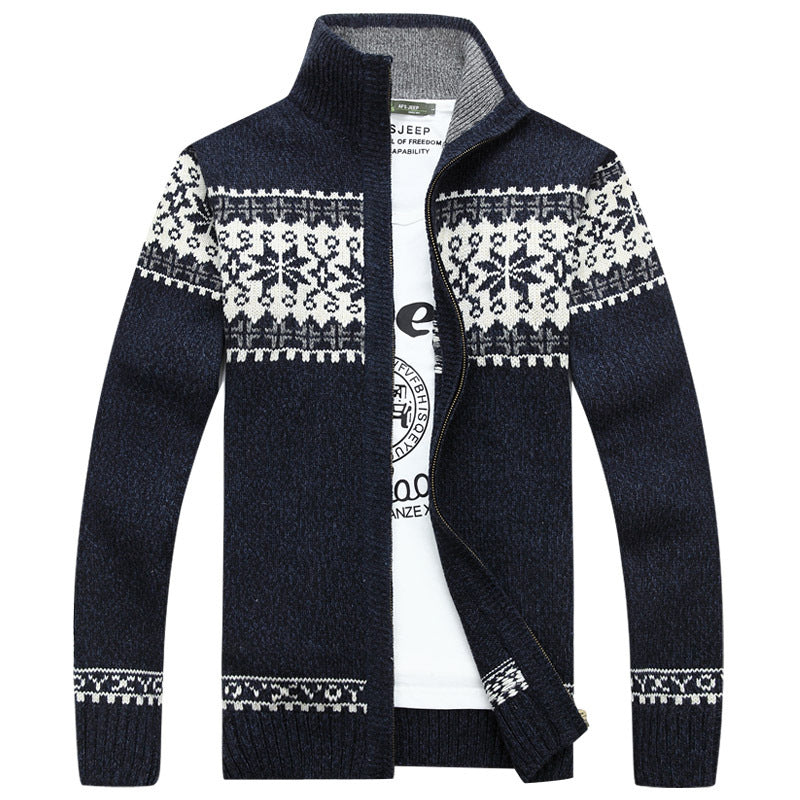 Cardigan homme zippé style nordique