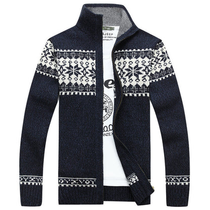 Cardigan homme zippé style nordique