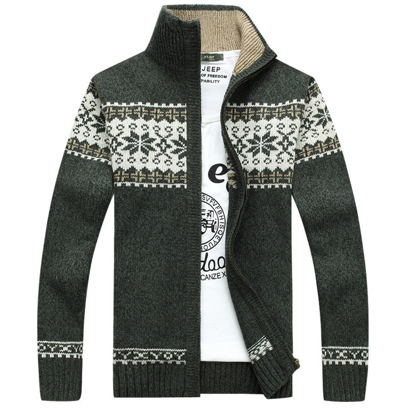 Cardigan homme zippé style nordique