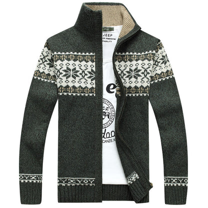 Cardigan homme zippé style nordique