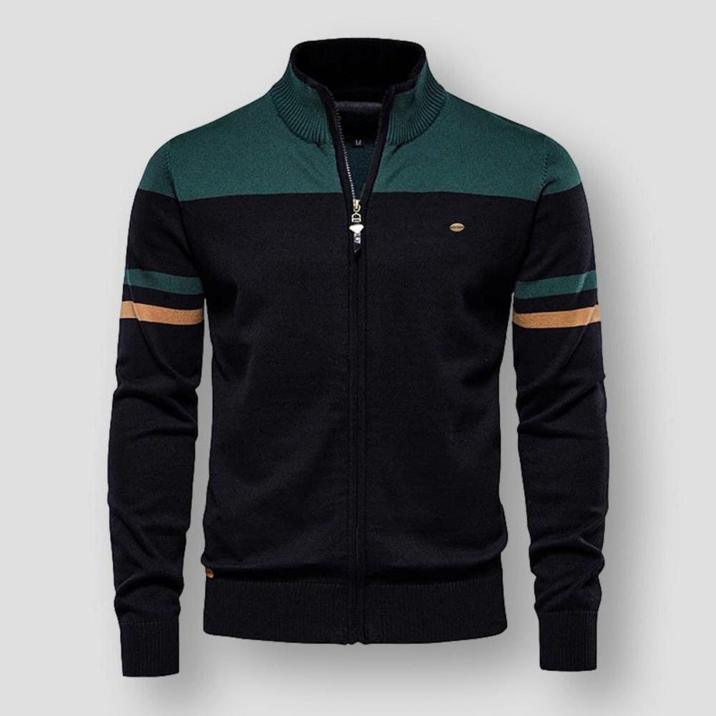 Cardigan zippé homme style vintage