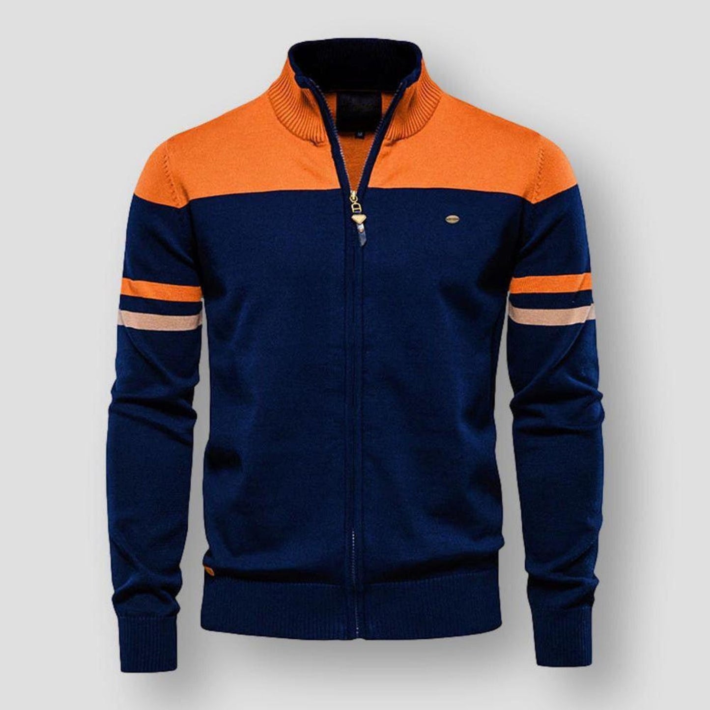 Cardigan zippé homme style vintage