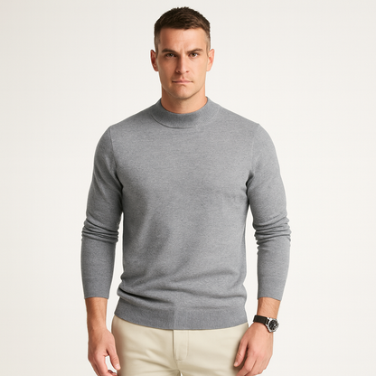 Pull tricoté simple col rond homme