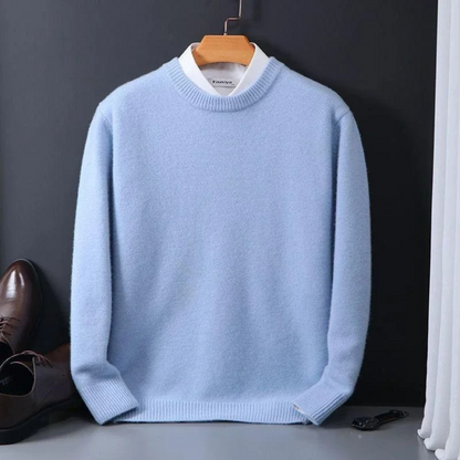 Pull en tricot simple col rond pour homme hiver
