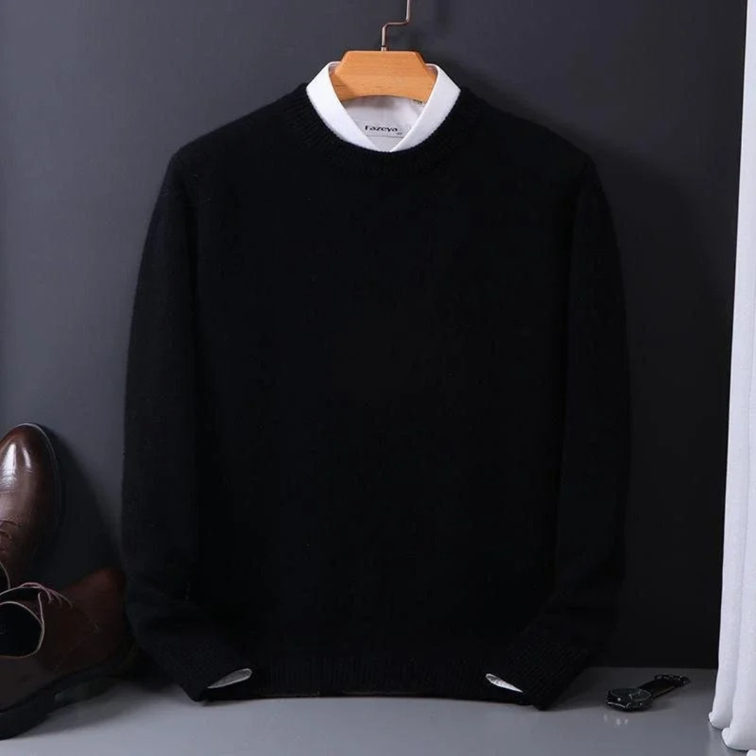Einfacher Männer Strickpullover Rundhals Winter - IdealeKleiden