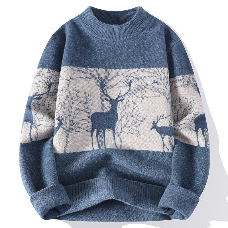 Pull tricoté homme Motif renne de Noël