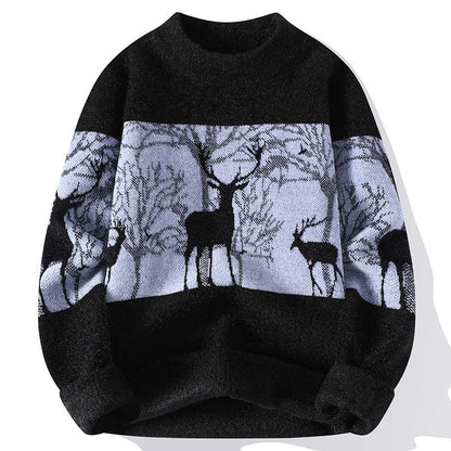 Pull tricoté homme Motif renne de Noël