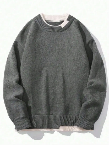Bequemer Strickpullover für Männer Rundhals - IdealeKleiden