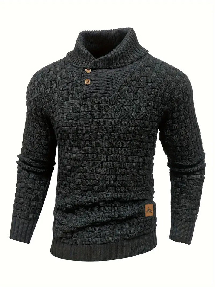Pull à col roulé grosse maille pour homme