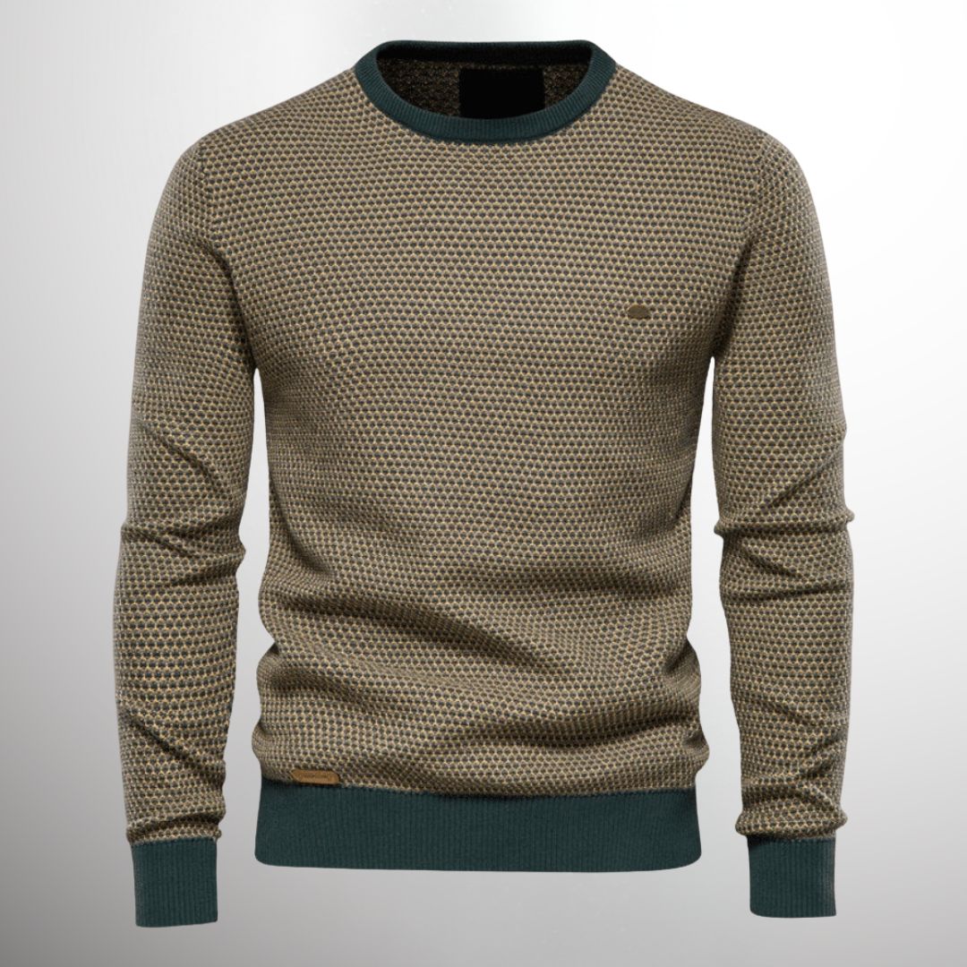 Pull en maille col rond pour homme coupe décontractée