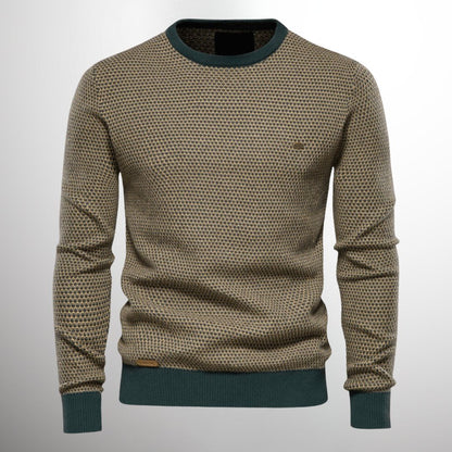 Pull en maille col rond pour homme coupe décontractée