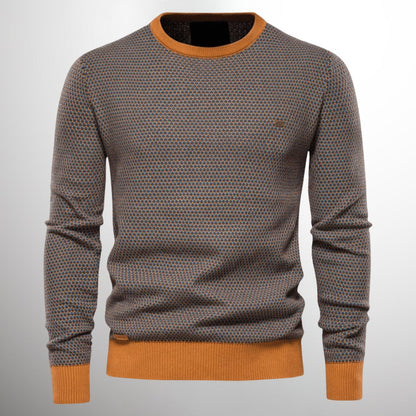 Pull en maille col rond pour homme coupe décontractée