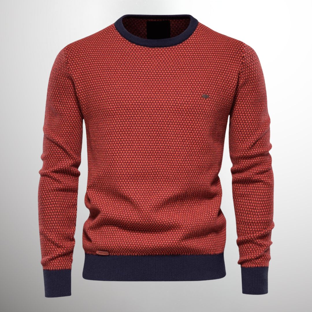 Pull en maille col rond pour homme coupe décontractée