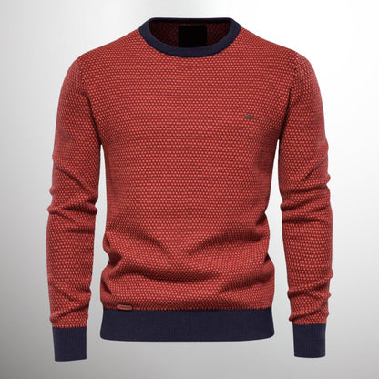 Pull en maille col rond pour homme coupe décontractée