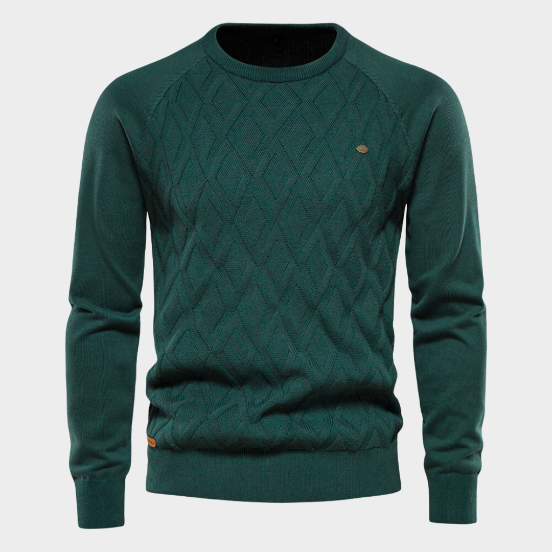 Pull en tricot ras du cou moderne pour homme