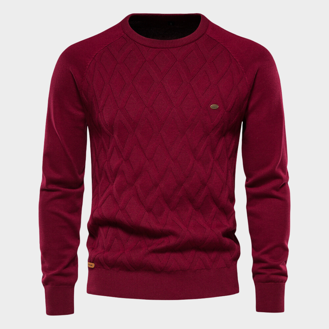 Pull en tricot ras du cou moderne pour homme