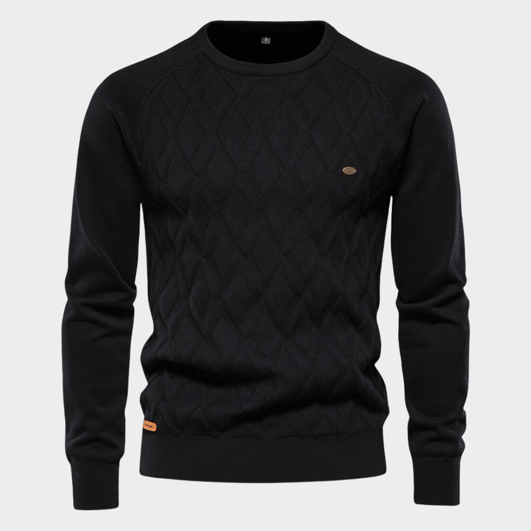 Pull en tricot ras du cou moderne pour homme