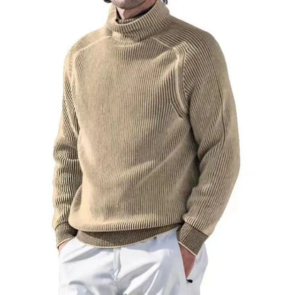 Haut de tricot chaud pour homme, style col roulé