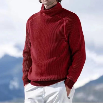 Haut de tricot chaud pour homme, style col roulé