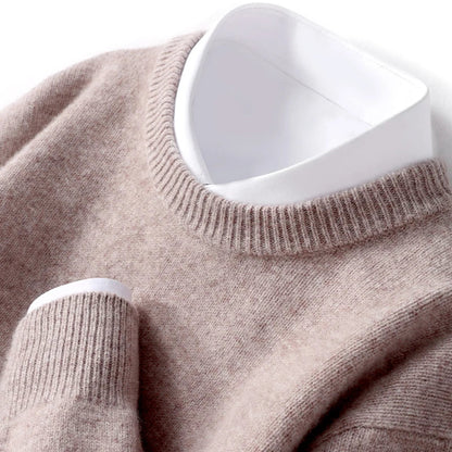 Pull en tricot chaud pour homme à col rond