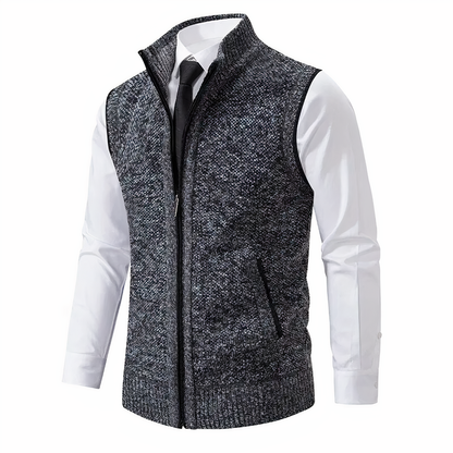 Gilet tricoté homme chaud sans manches hiver