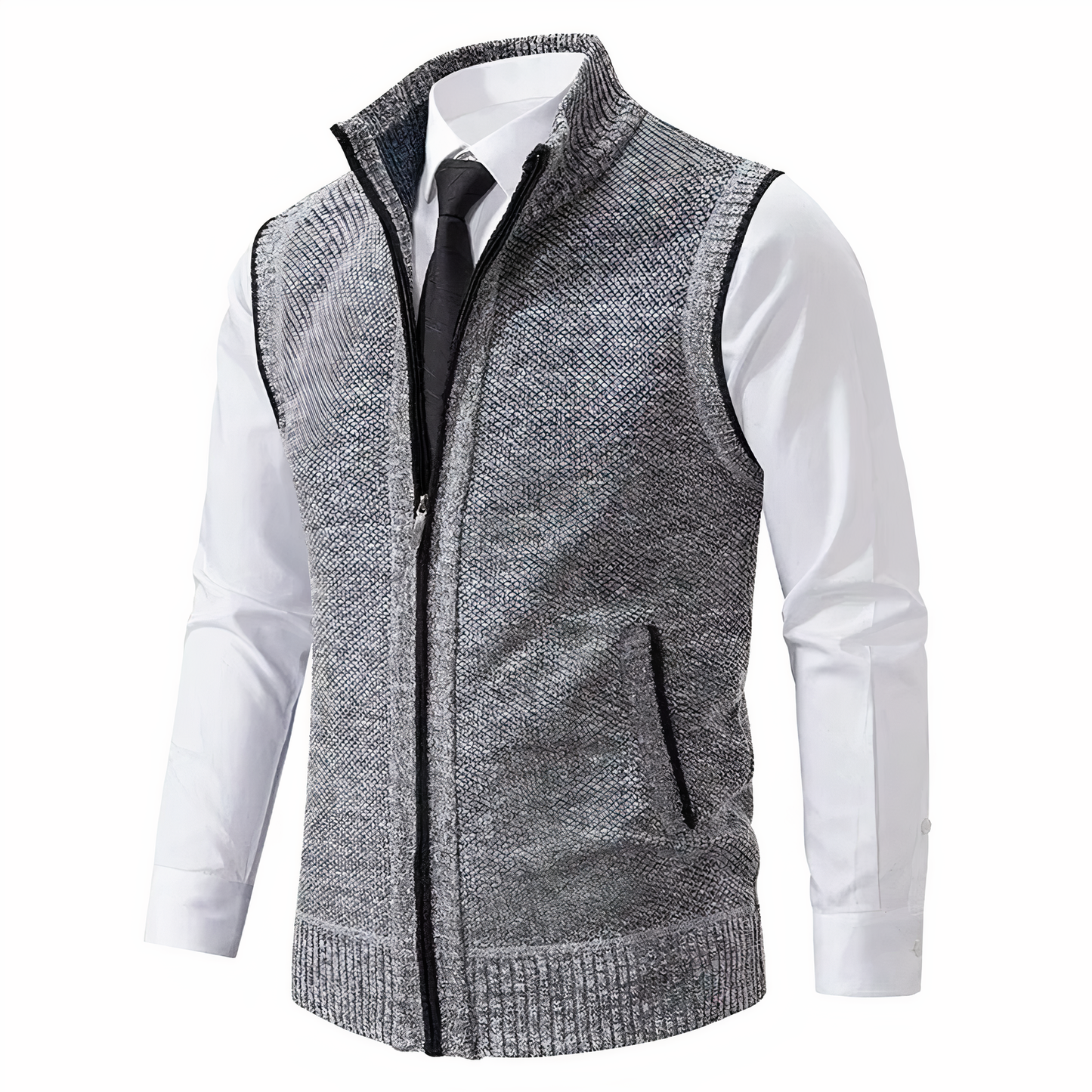 Gilet tricoté homme chaud sans manches hiver