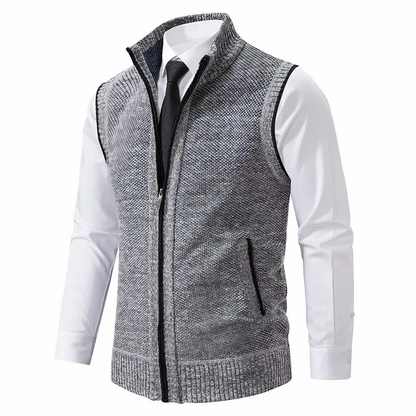 Gilet en maille homme Col montant Avec poches