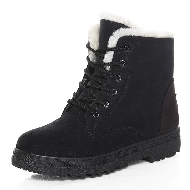 Bottes élégantes pour femmes doublées chaudes hiver