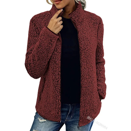 Stylische Fleecejacke Bequem Elegant - IdealeKleiden