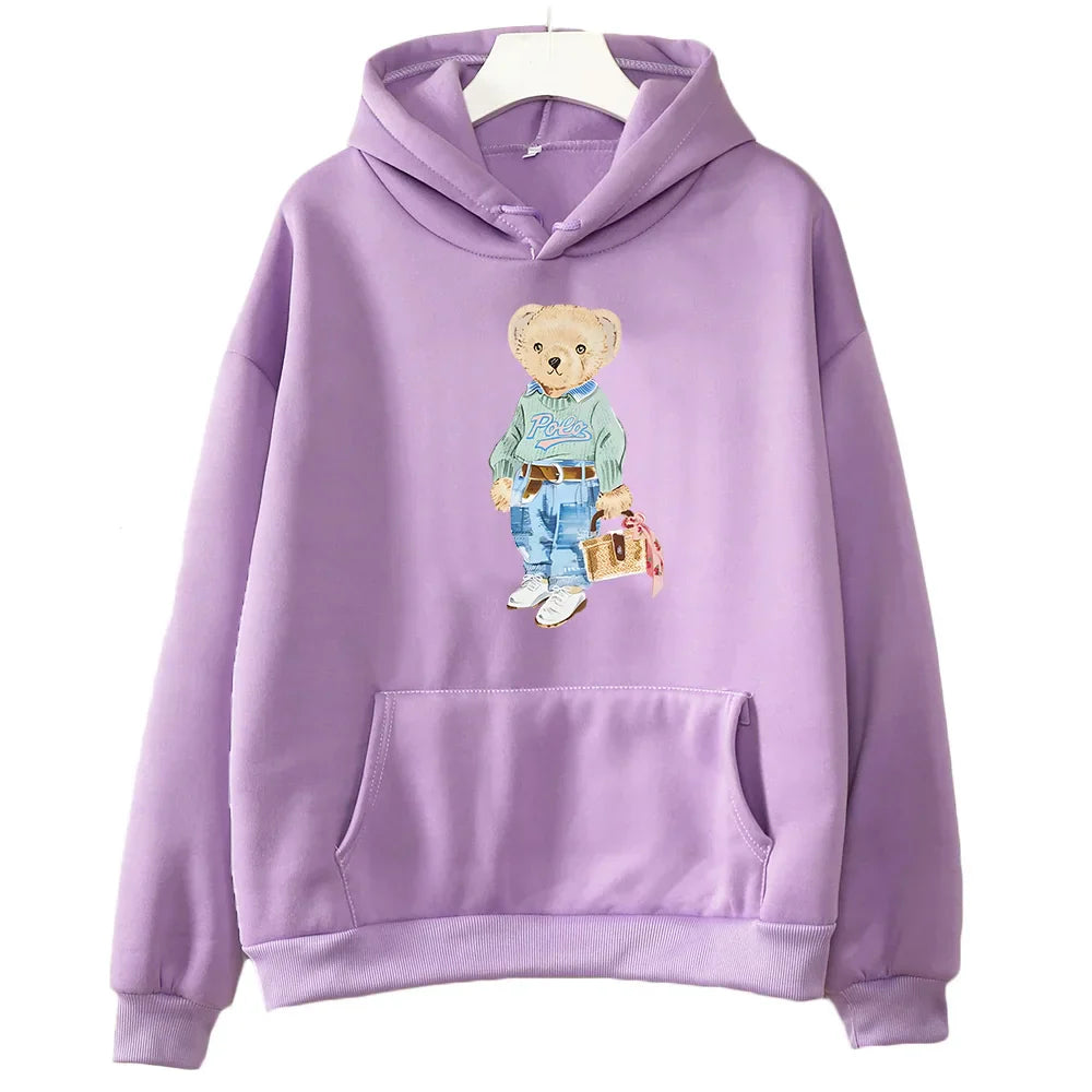 Sweat-shirt Femme Motif Ours Moderne