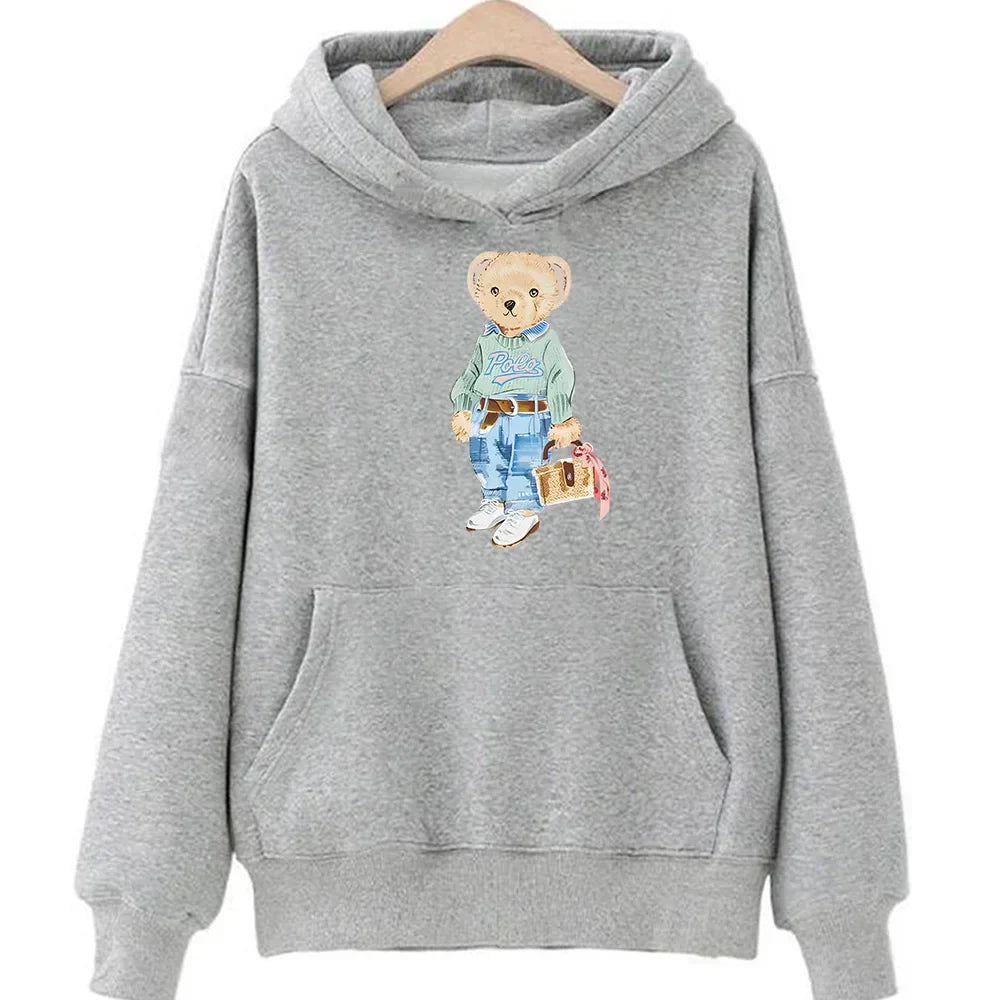 Sweat-shirt Femme Motif Ours Moderne