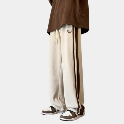 Pantalon de jogging confortable pour homme avec bandes et coupe décontractée