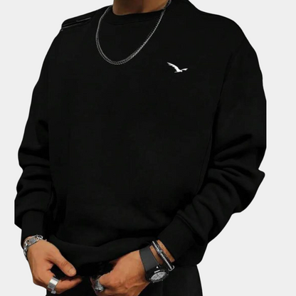 Sweat-shirt confortable homme col rond