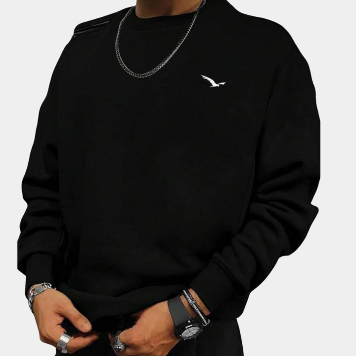 Sweat-shirt confortable homme col rond