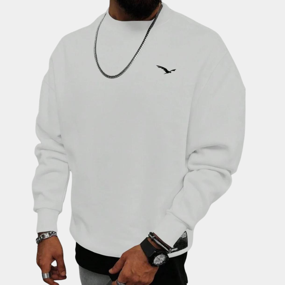 Sweat-shirt confortable homme col rond