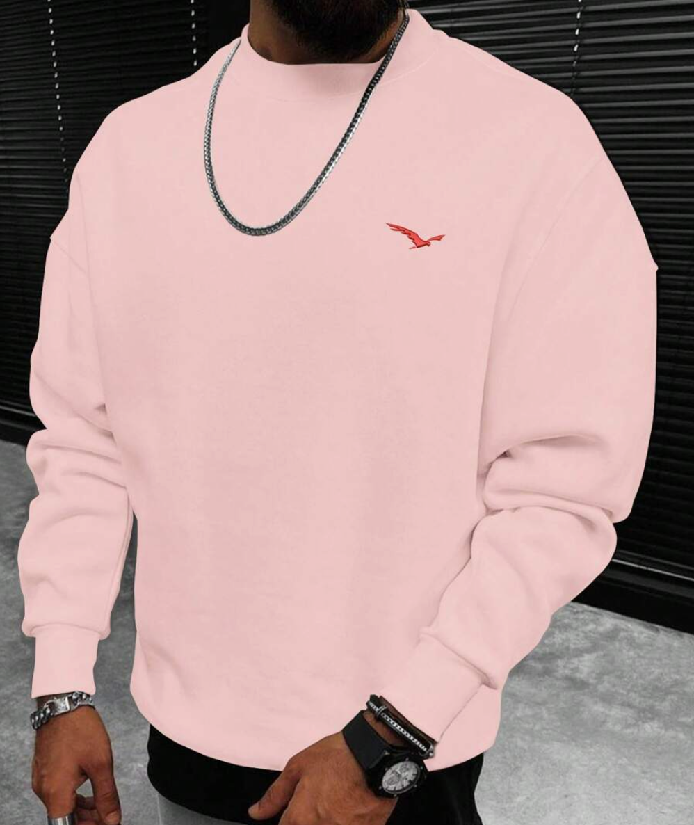 Sweat-shirt homme manches longues col rond confortable